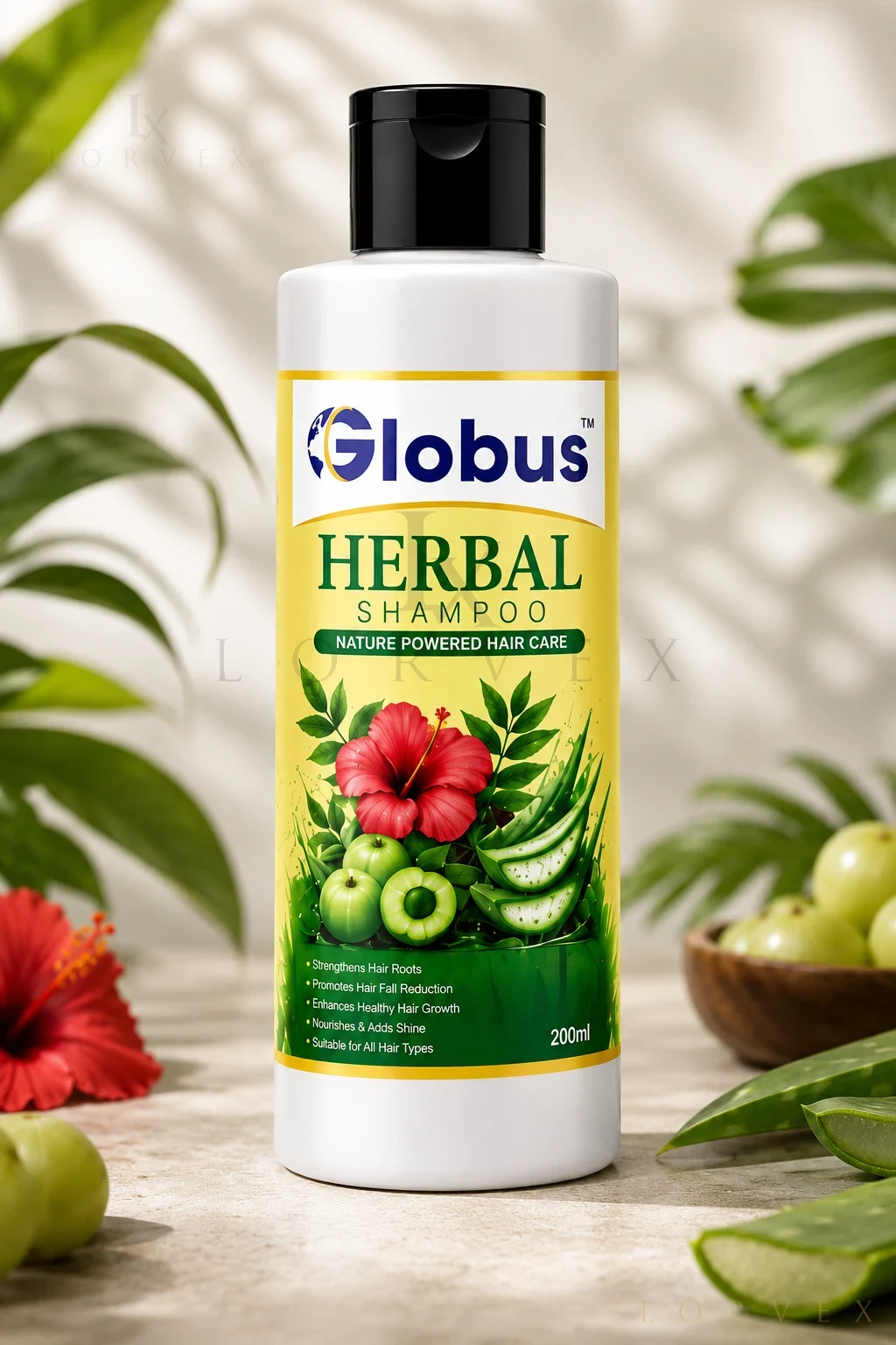 LORVEX Herbal Shampoo – Nature Powered Hair Care 200ml